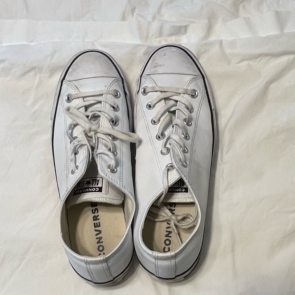 Platform leather converse sneakers